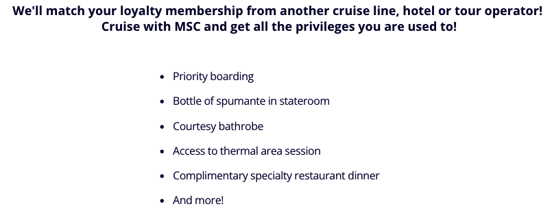 MSC Cruise Status