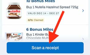 AIR MILES Receipts Scan a receipt